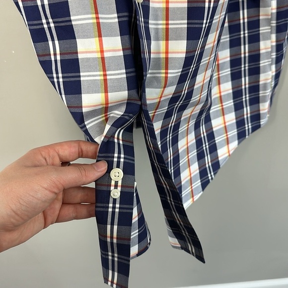 ORVIS Plaid Button Down Short Sleeve Shirt Size L - Picture 8 of 12